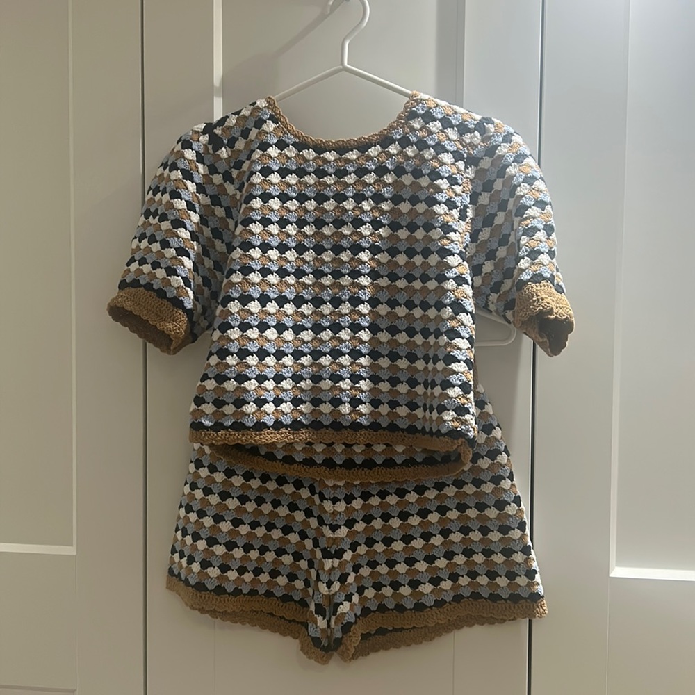 Knit Matching Short Set